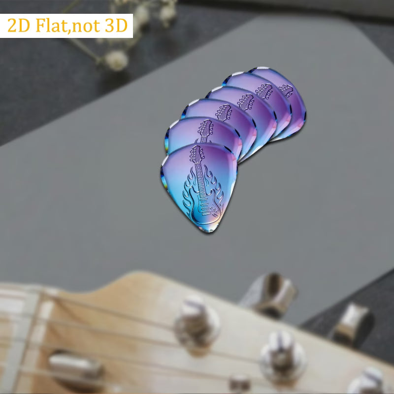 Iridescent Flame Guitar Picks Set