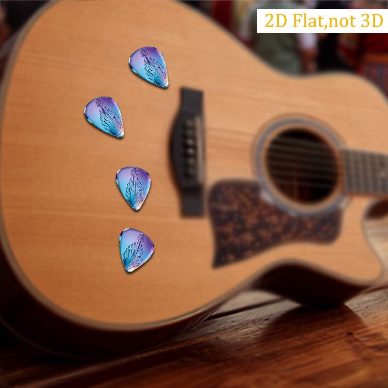Iridescent Flame Guitar Picks Set
