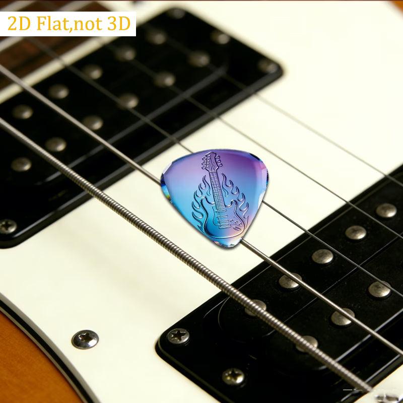 Iridescent Flame Guitar Picks Set