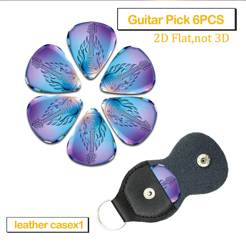 Iridescent Flame Guitar Picks Set