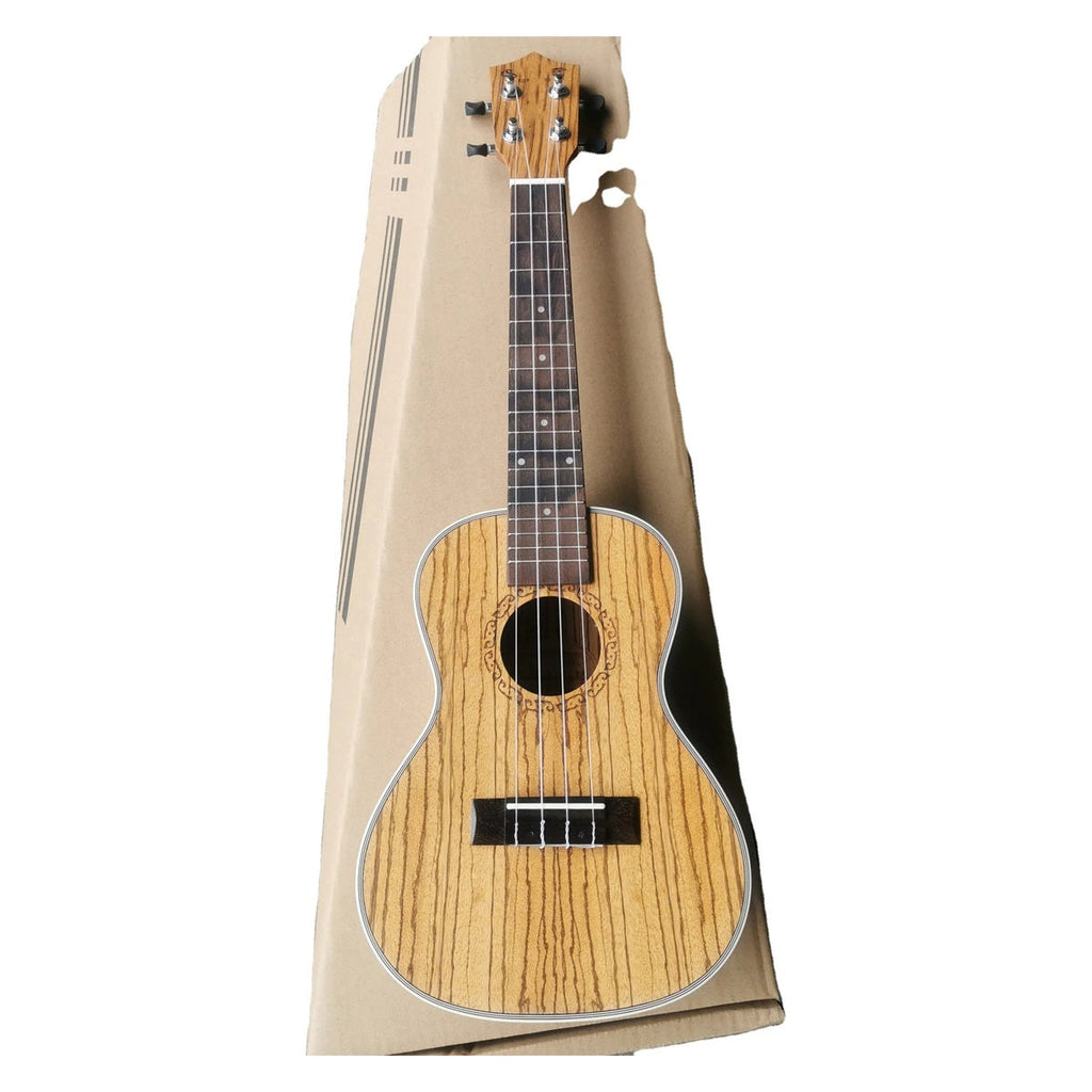 Zebra Wood 24-Inch Concert Ukulele with Matte Finish cover