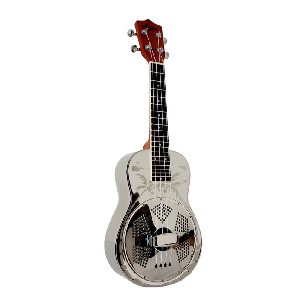 Aiersi 24-Inch Brass Resonator Concert Ukulele cover