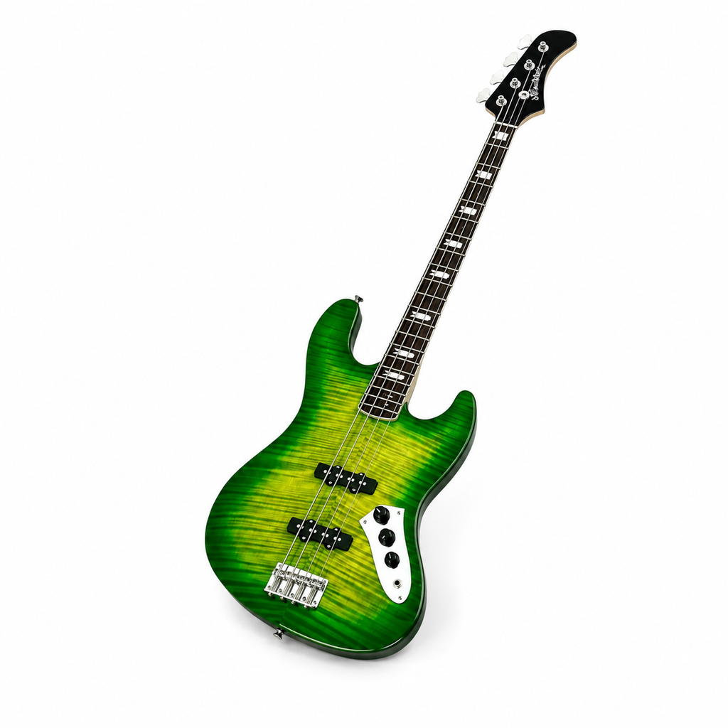 Hardluck Kings J Bass – Lemon Lime Burst with Hard Case