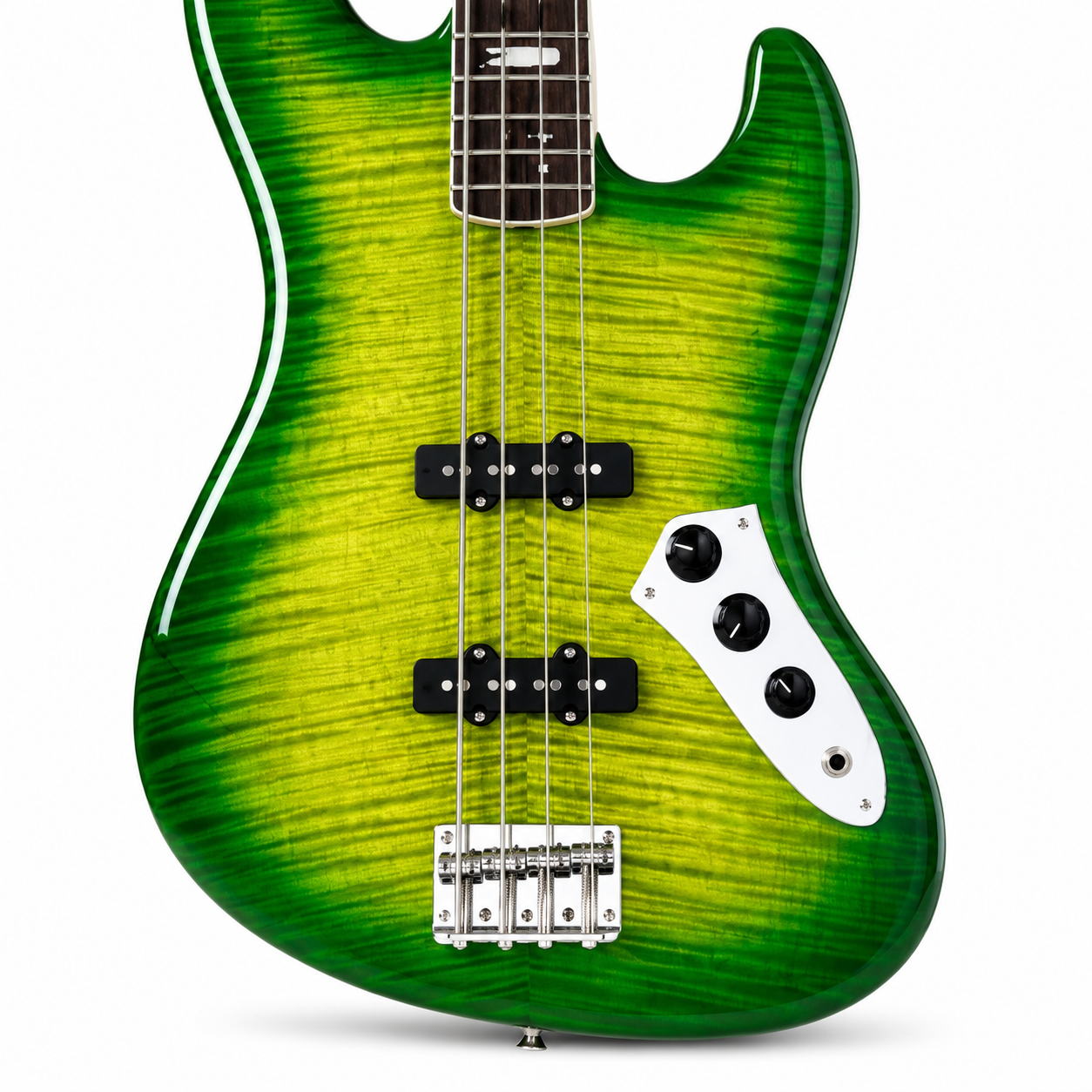 Hardluck Kings J Bass – Lemon Lime Burst with Hard Case