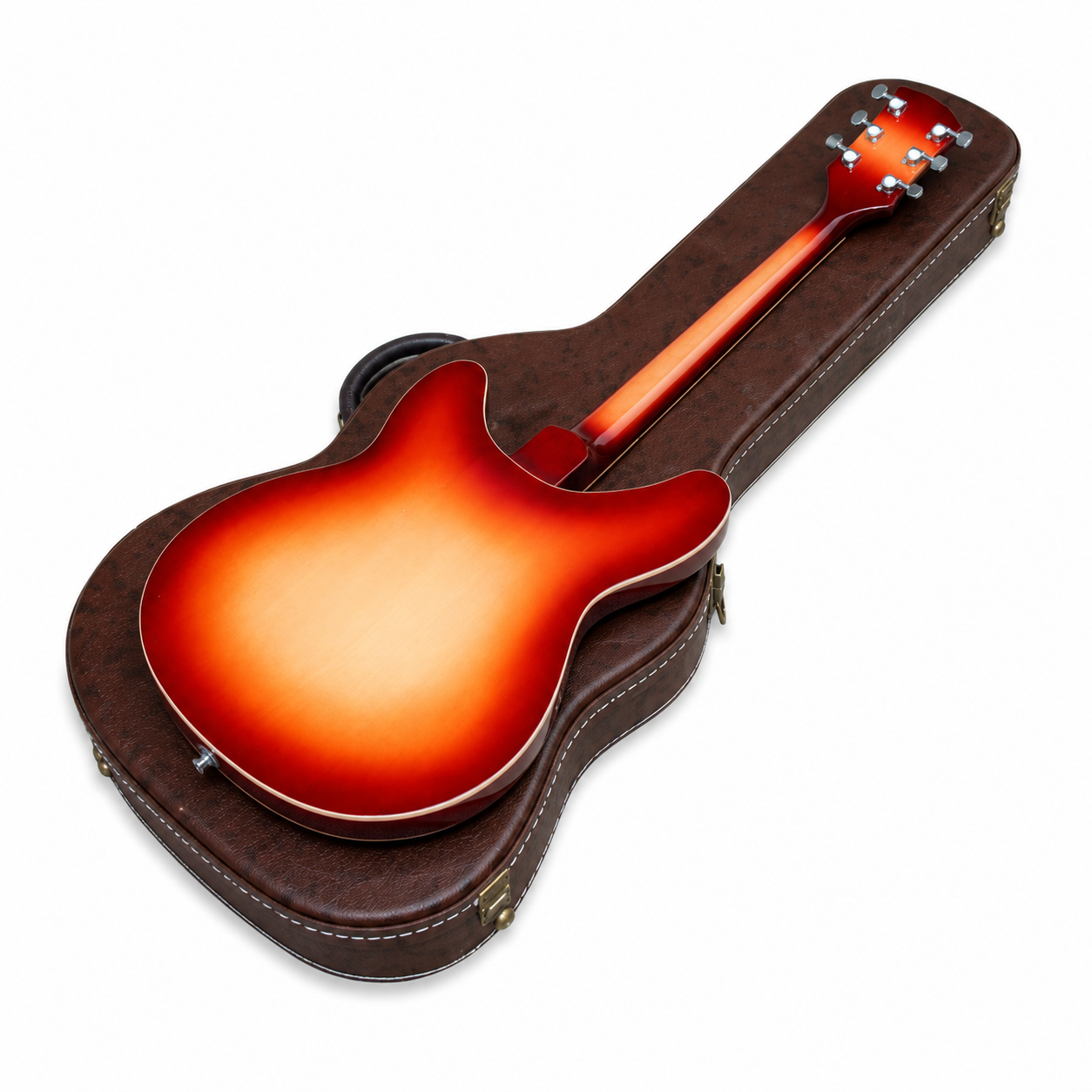 Semi-Hollow CS Electric Guitar with Hard Case – Maple Fretboard