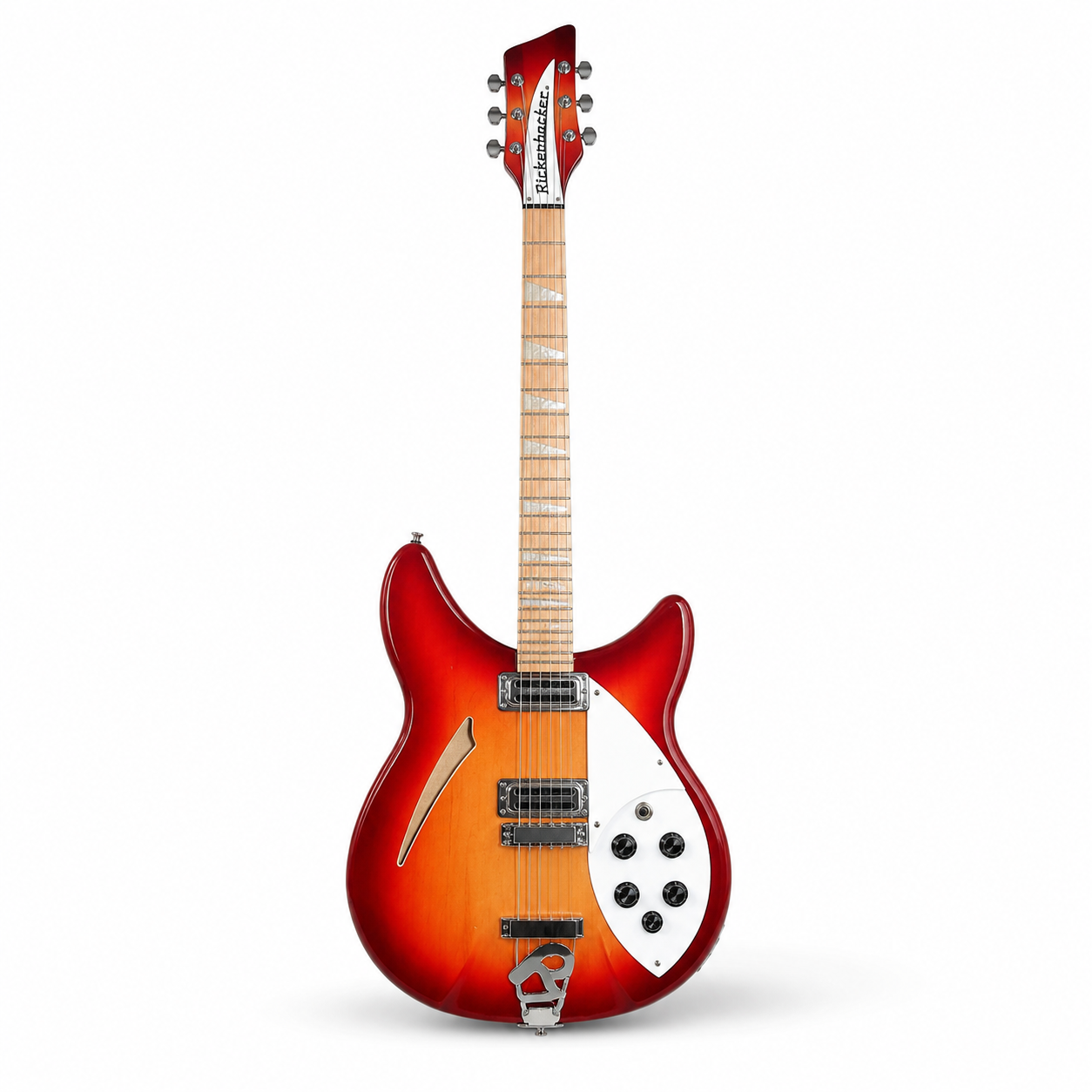 Semi-Hollow CS Electric Guitar with Hard Case – Maple Fretboard