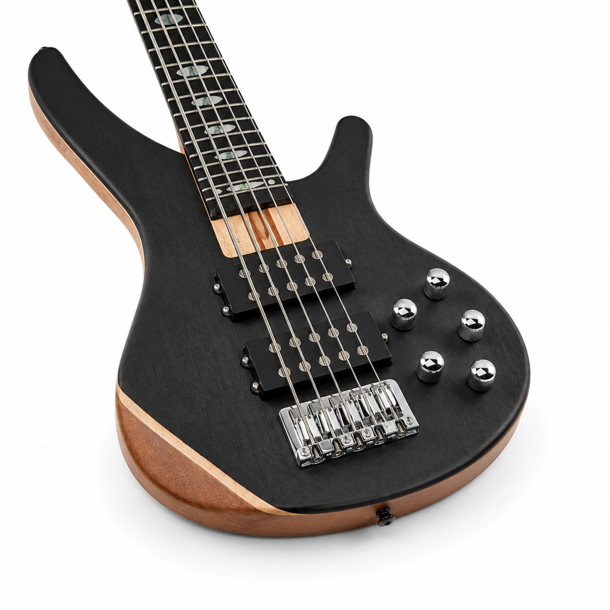 Bullfighter DB-5 5-String Electric Bass – Natural Rosewood Top