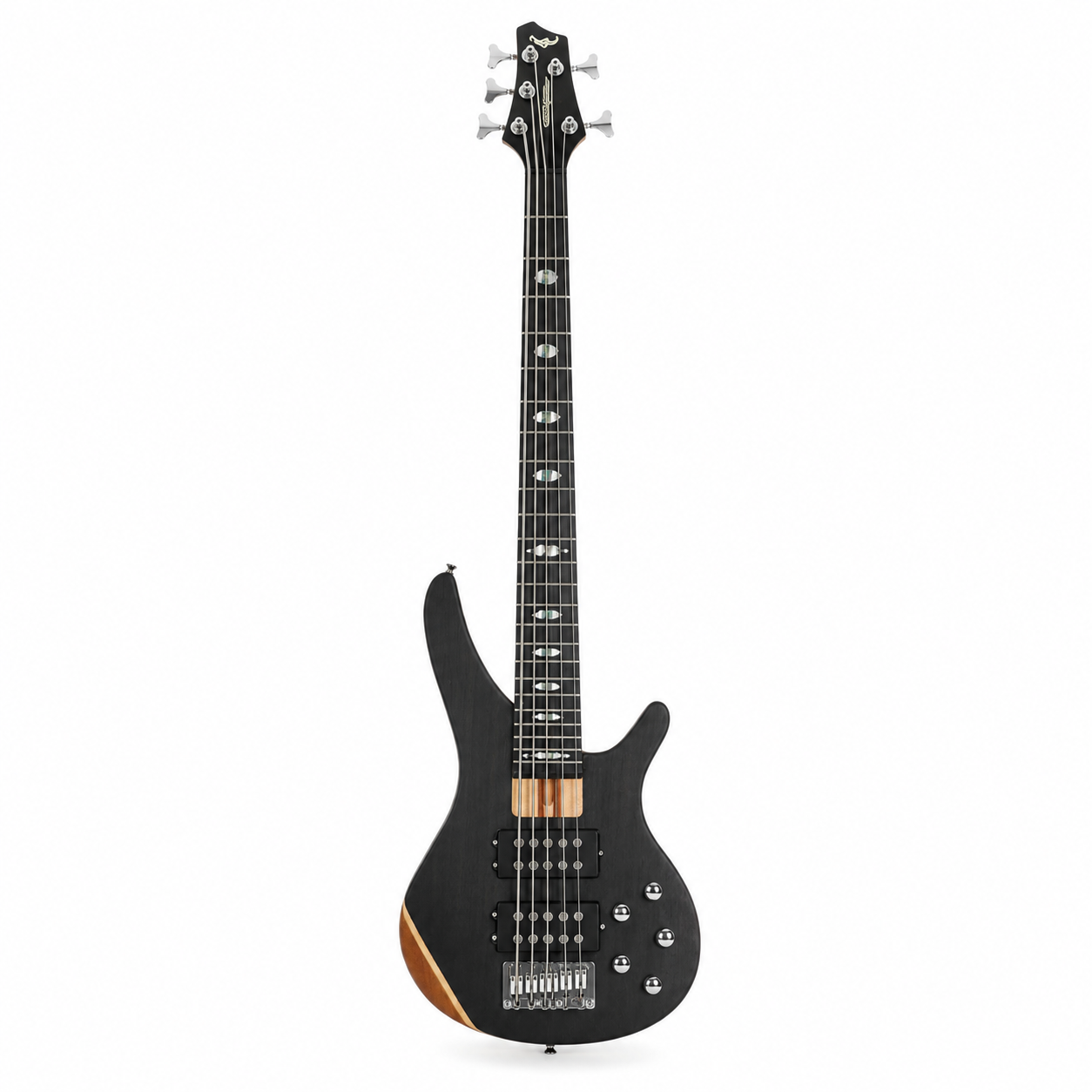 Bullfighter DB-5 5-String Electric Bass – Natural Rosewood Top