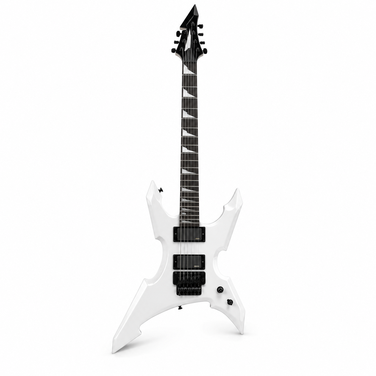 Star Shape Electric Guitar – White Finish, Tremolo Bridge