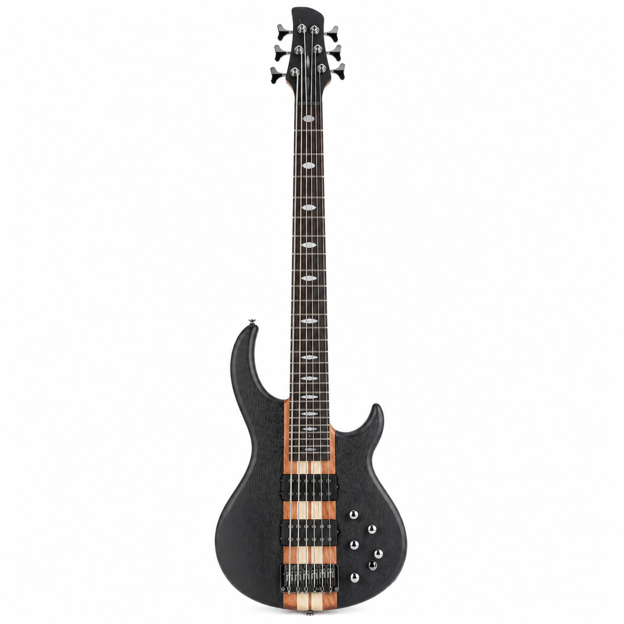 JELO 6-String Electric Bass – Black Gloss Finish