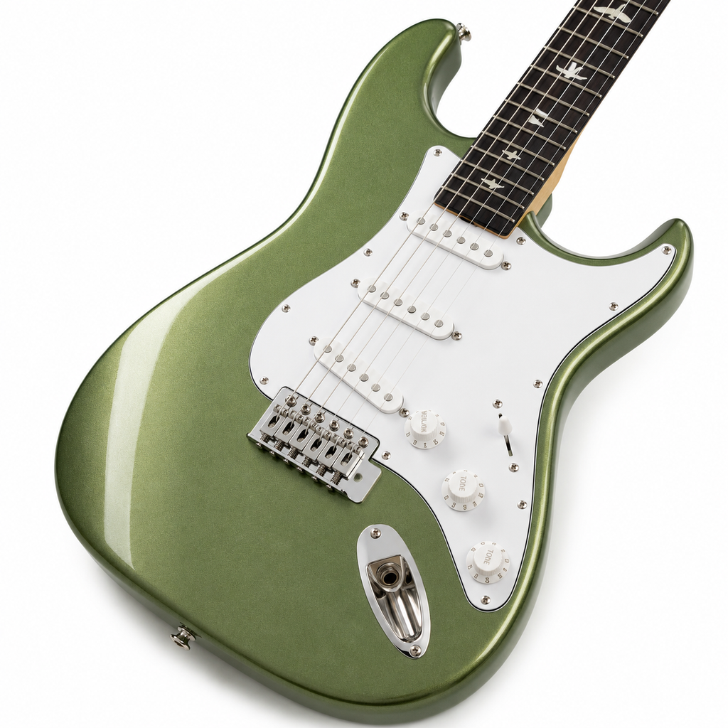 Green ST-Style Electric Guitar – SSS Pickups, Beginner Friendly