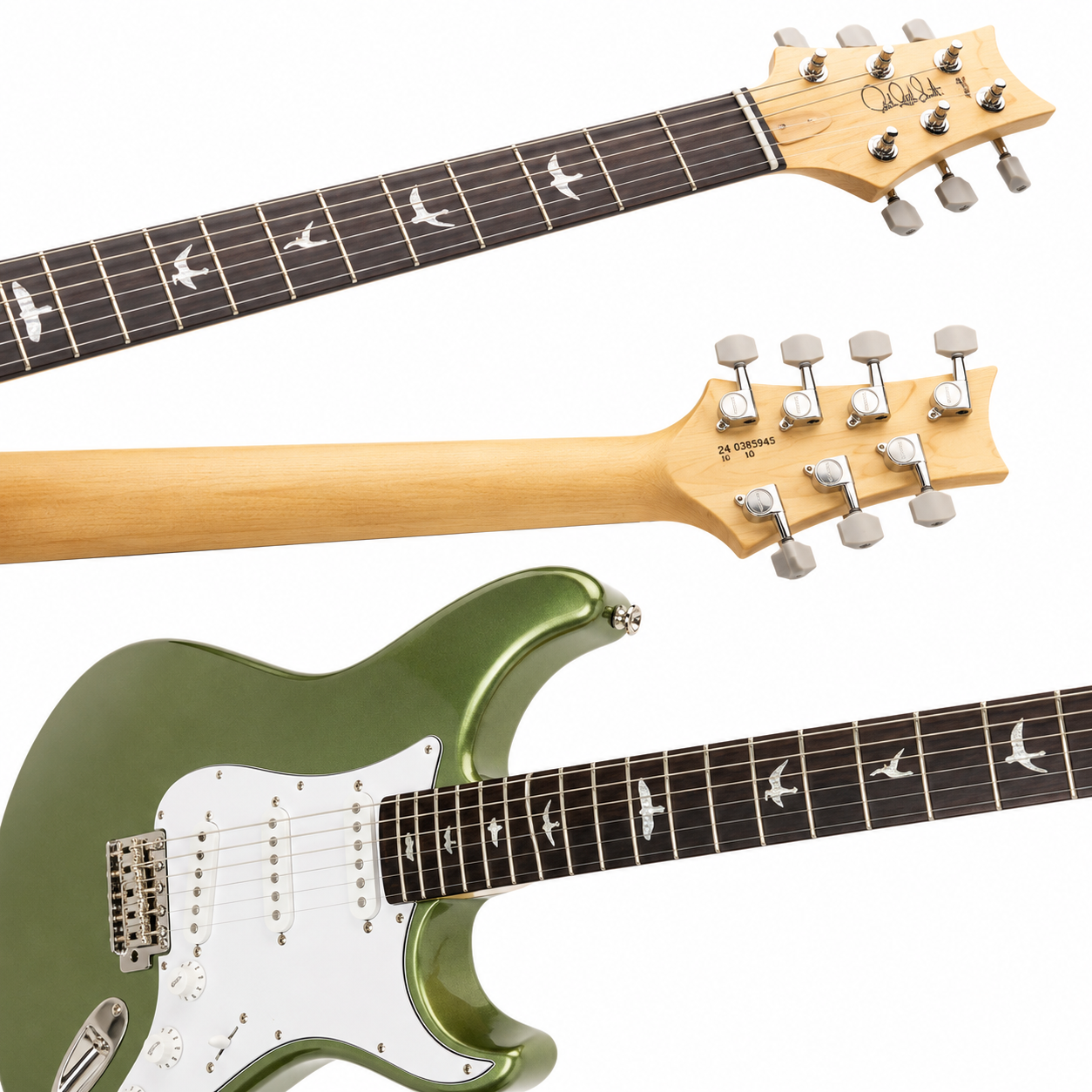 Green ST-Style Electric Guitar – SSS Pickups, Beginner Friendly