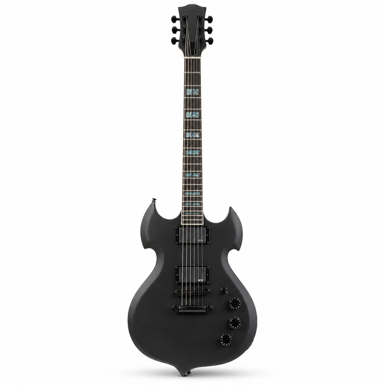 Matte Black 6-String Electric Guitar – Solid Body with Tremolo Bridge