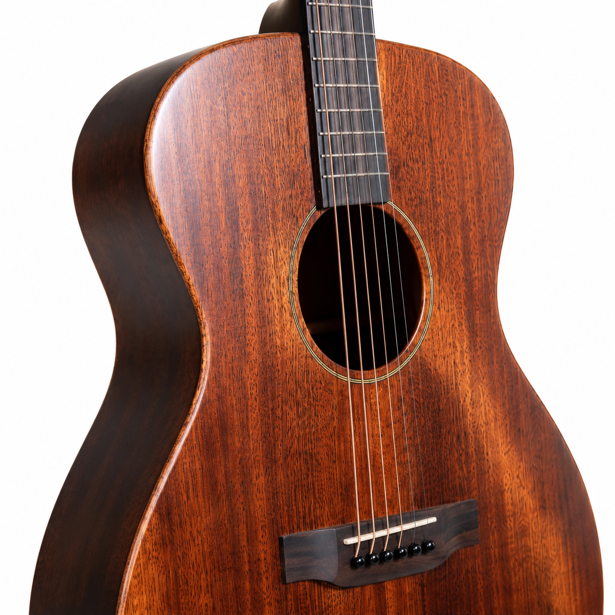 41 Inch All-Solid Mahogany Acoustic Guitar | Handmade Dreadnought | Ebony Fretboard | Full Size Professional Guitar