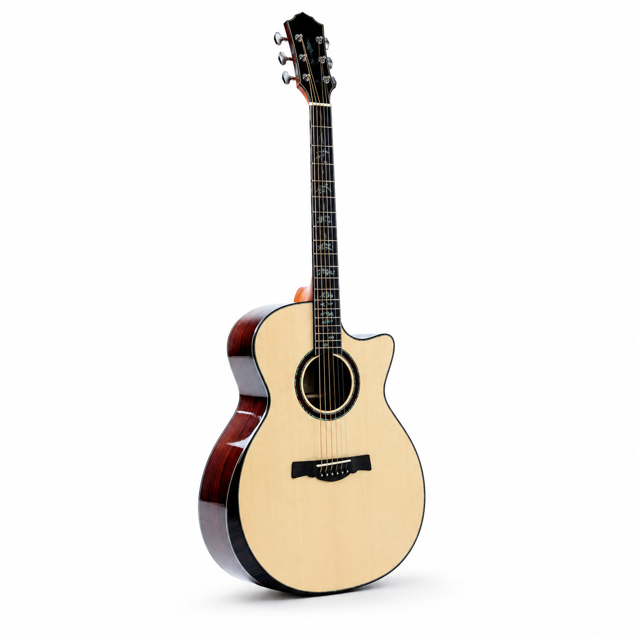 S-600AC 40" Solid Spruce Top Acoustic Guitar – Auditorium Body with Armrest | Rosewood Back & Sides | Professional Grade