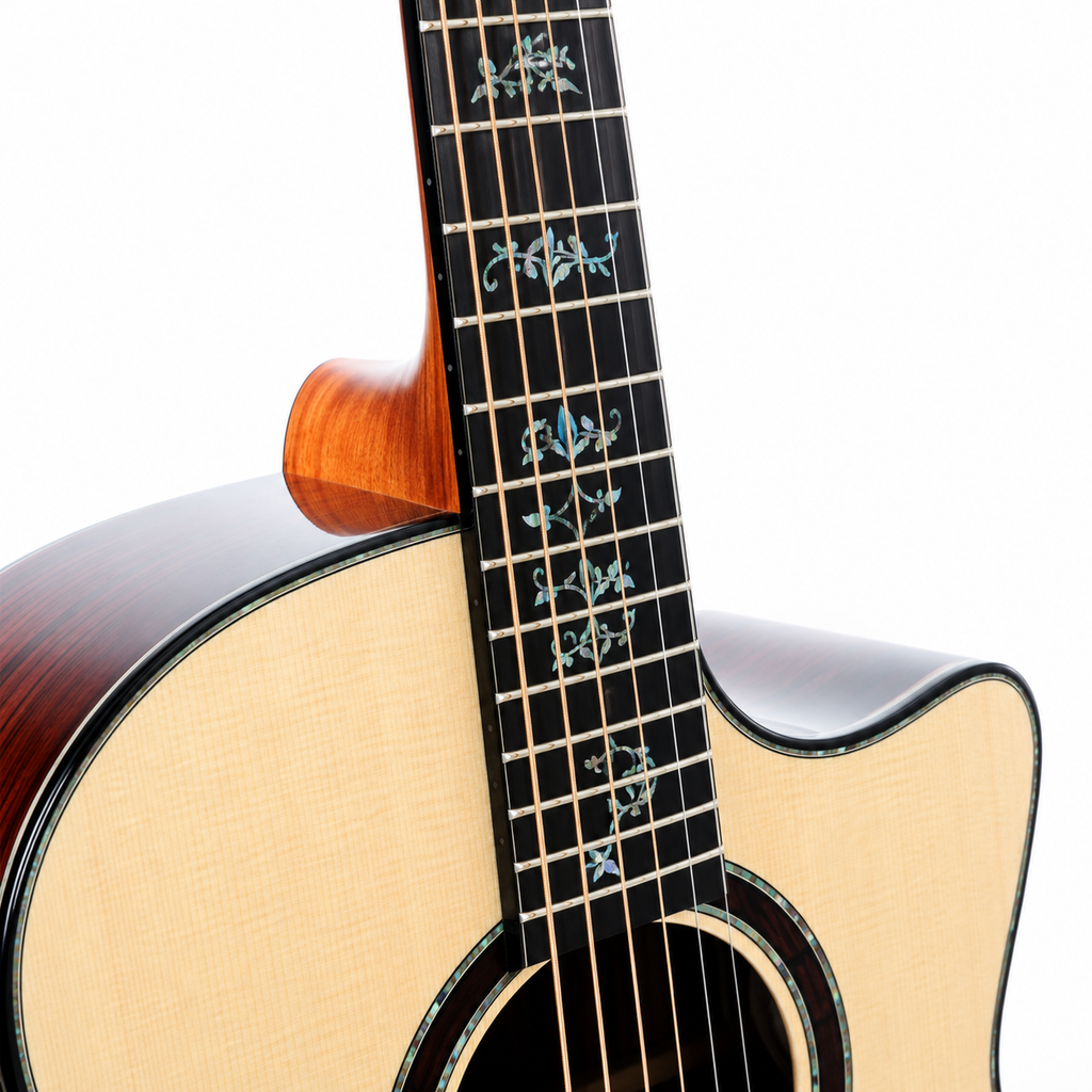 S-600AC 40" Solid Spruce Top Acoustic Guitar – Auditorium Body with Armrest | Rosewood Back & Sides | Professional Grade