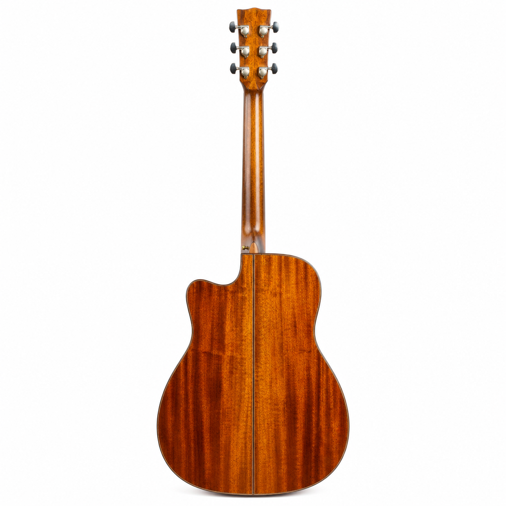 40-Inch Handmade All-Solid Mahogany Acoustic Guitar