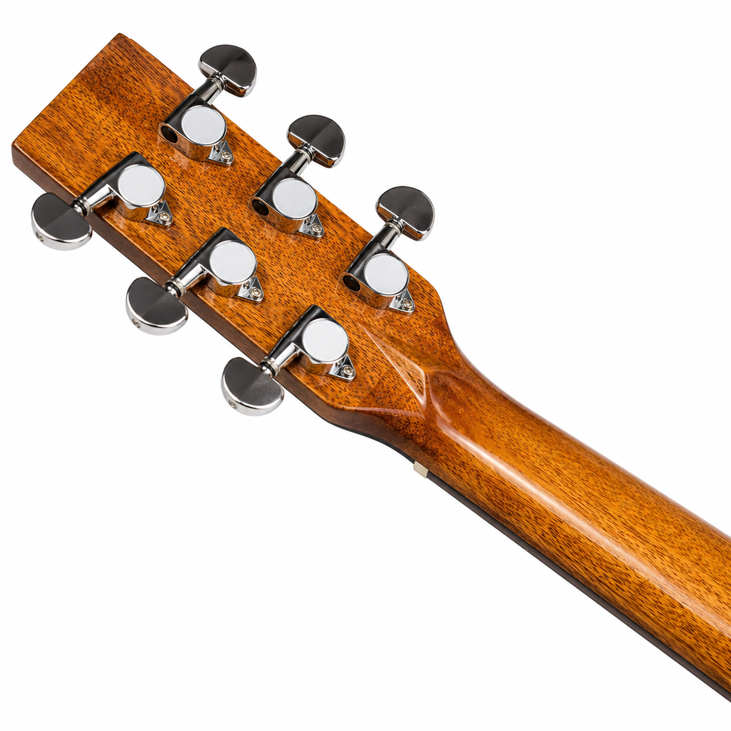 40-Inch Handmade All-Solid Mahogany Acoustic Guitar