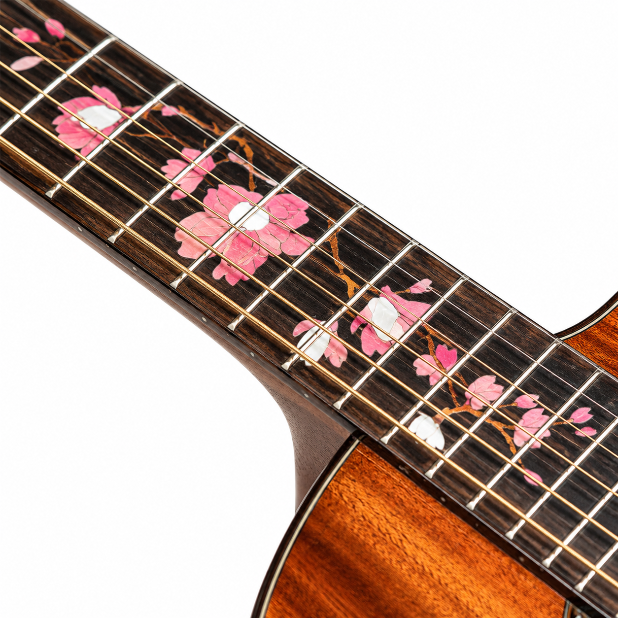 40-Inch Handmade All-Solid Mahogany Acoustic Guitar