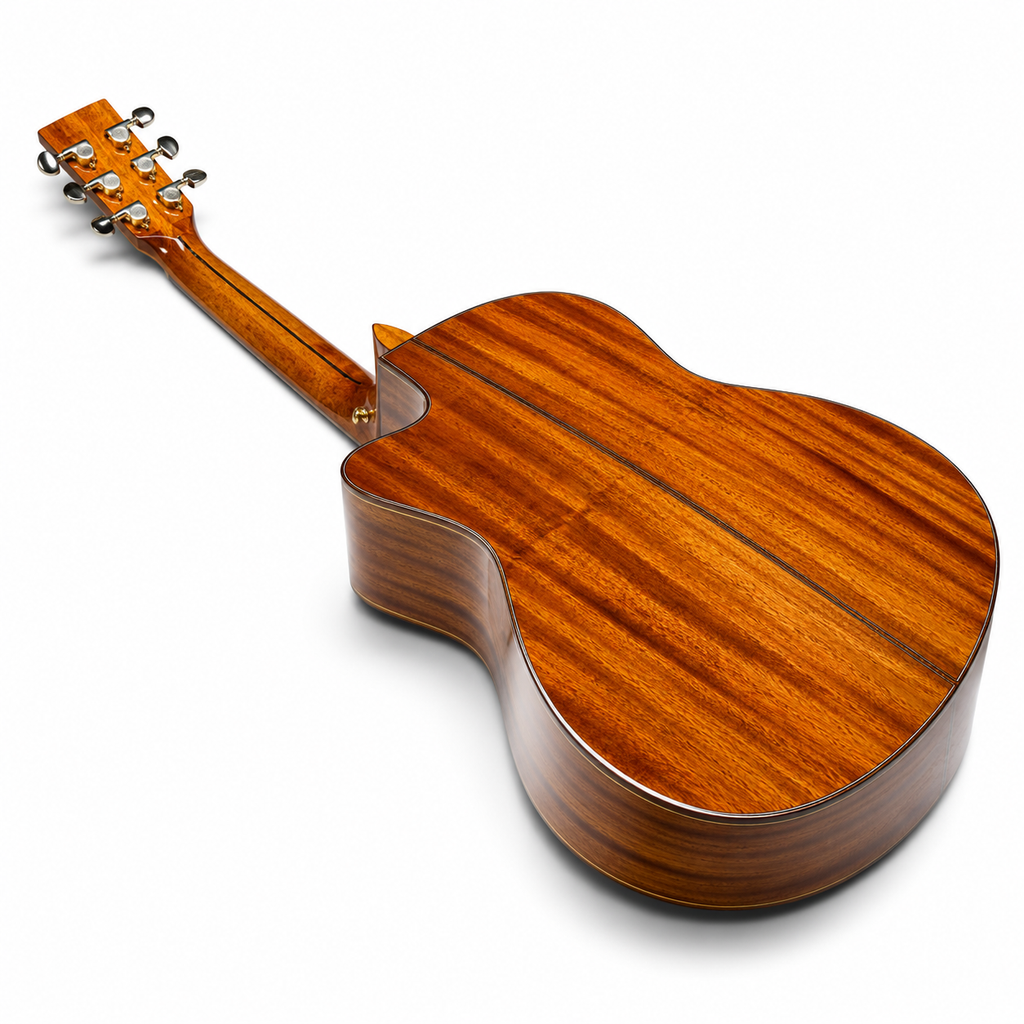 40-Inch Handmade All-Solid Mahogany Acoustic Guitar