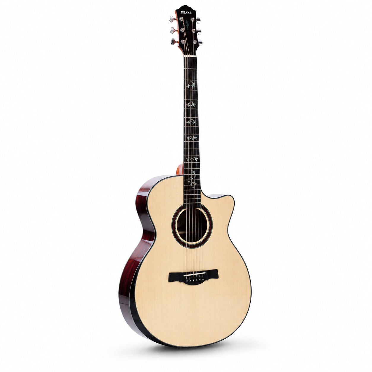 Geake S-600AC Premium 40-Inch Acoustic Guitar with Solid Spruce Top & Rosewood Finish