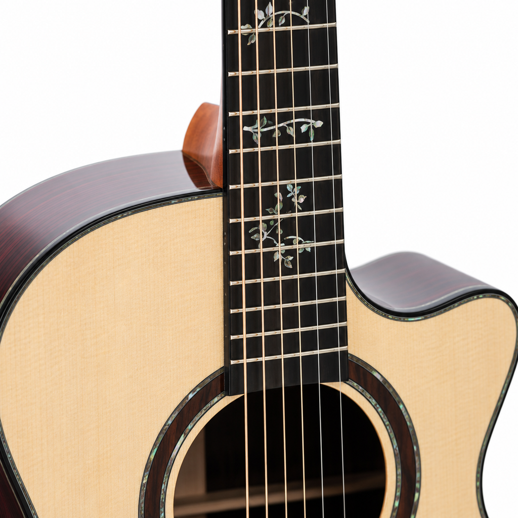 Geake S-600AC Premium 40-Inch Acoustic Guitar with Solid Spruce Top & Rosewood Finish