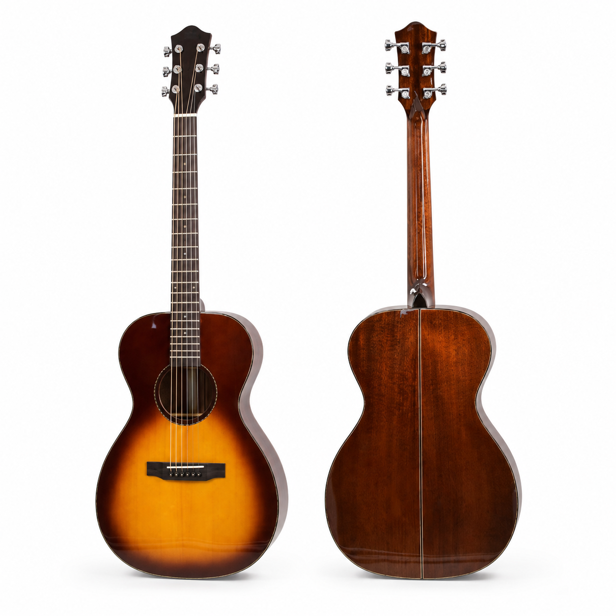 38" Handmade 000 Acoustic Guitar | All-Solid Spruce & Mahogany | Gloss Finish | High-Quality Fingerstyle Guitar