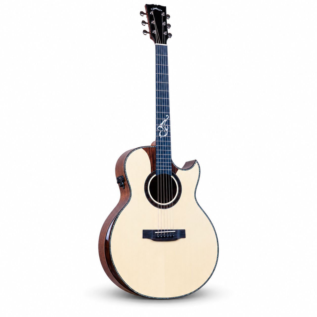Geake 40" Solid Spruce Acoustic Guitar | Mahogany & Rosewood | Special Design | Great Value
