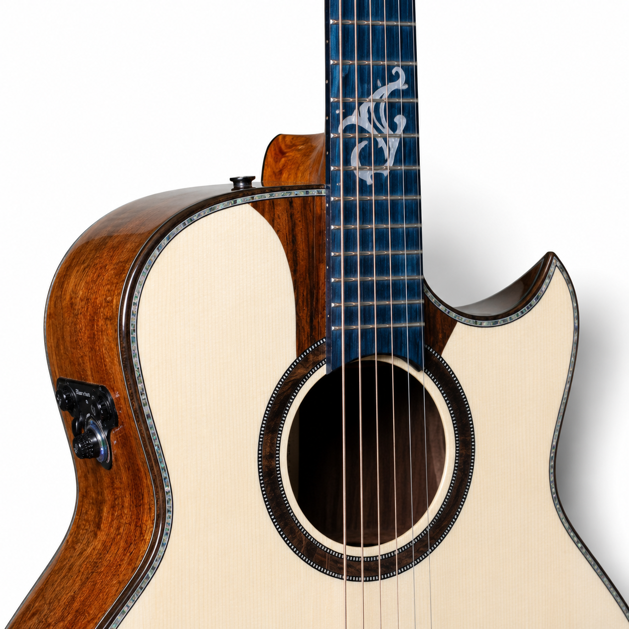 Geake 40" Solid Spruce Acoustic Guitar | Mahogany & Rosewood | Special Design | Great Value