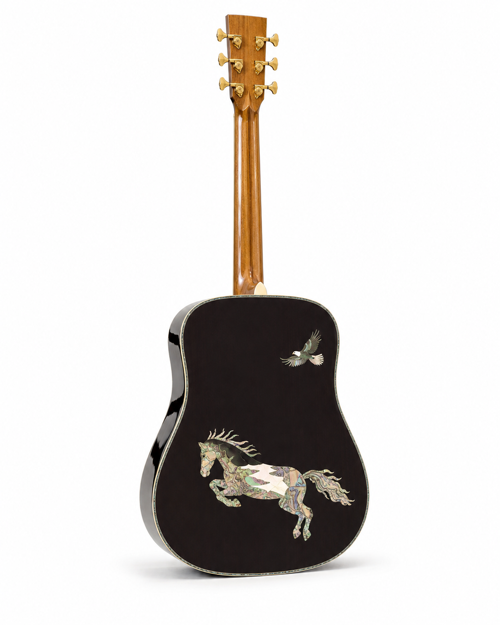 Luthier Brand Y1100 Professional All-Solid Dreadnought Acoustic Guitar – Ebony Fingerboard | Integrated Vibration Pickup | Stage & Studio Performance Ready