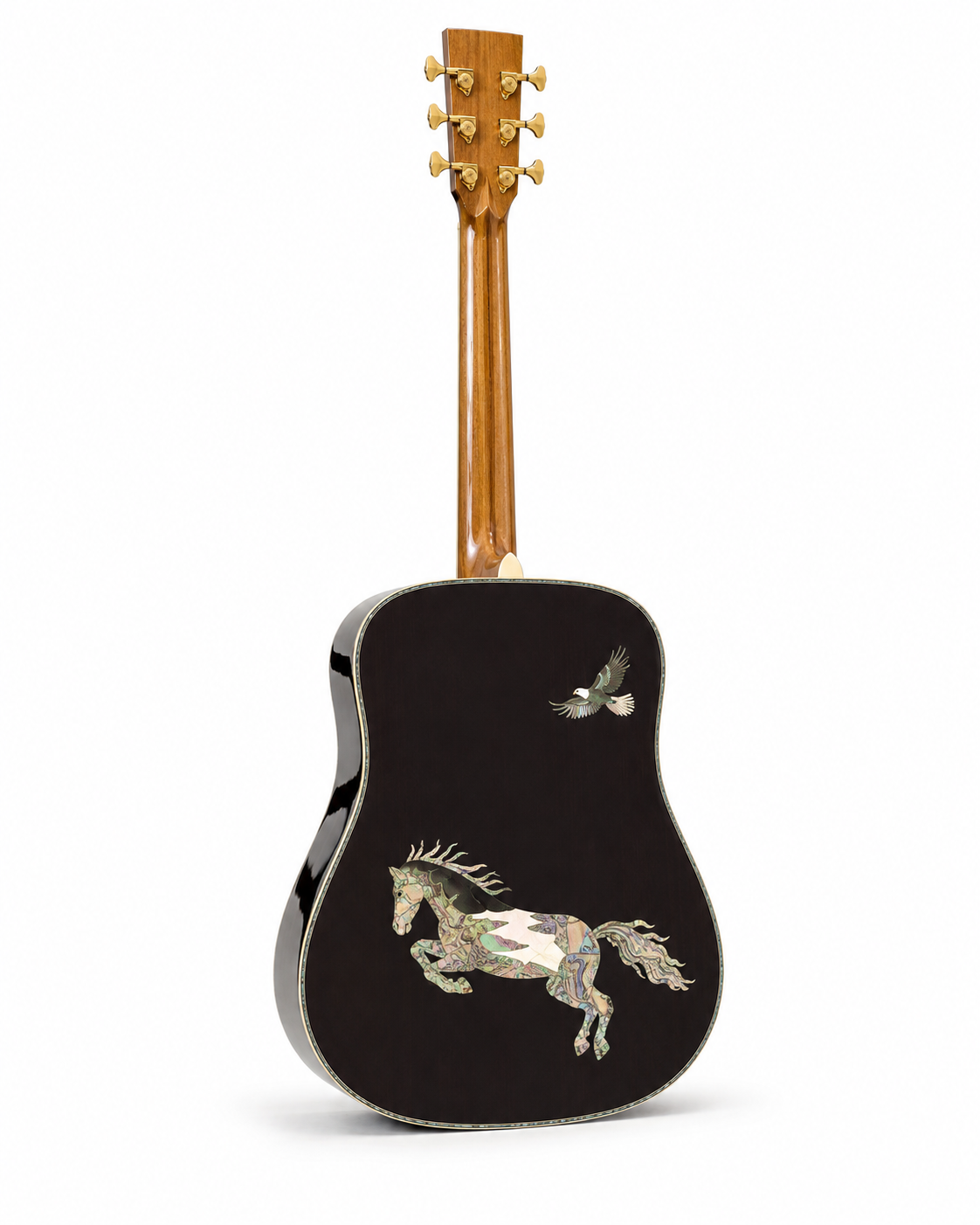 Luthier Brand Y1100 Professional All-Solid Dreadnought Acoustic Guitar – Ebony Fingerboard | Integrated Vibration Pickup | Stage & Studio Performance Ready