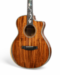 All-Solid Koa Acoustic Guitar | Cutaway Body | Handmade | Mahogany, Maple, Rosewood & Sapele Tonewoods | Satin Matte Finish | Professional Quality