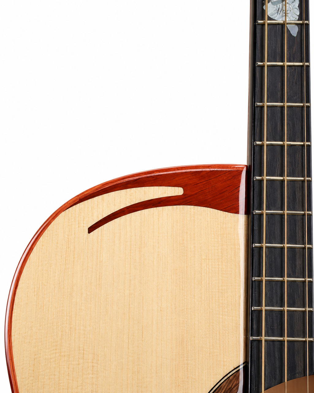 41" Handcrafted Acoustic Guitar | All-Solid Spruce & Mahogany | High-Gloss Finish | Built-in Resonance EQ
