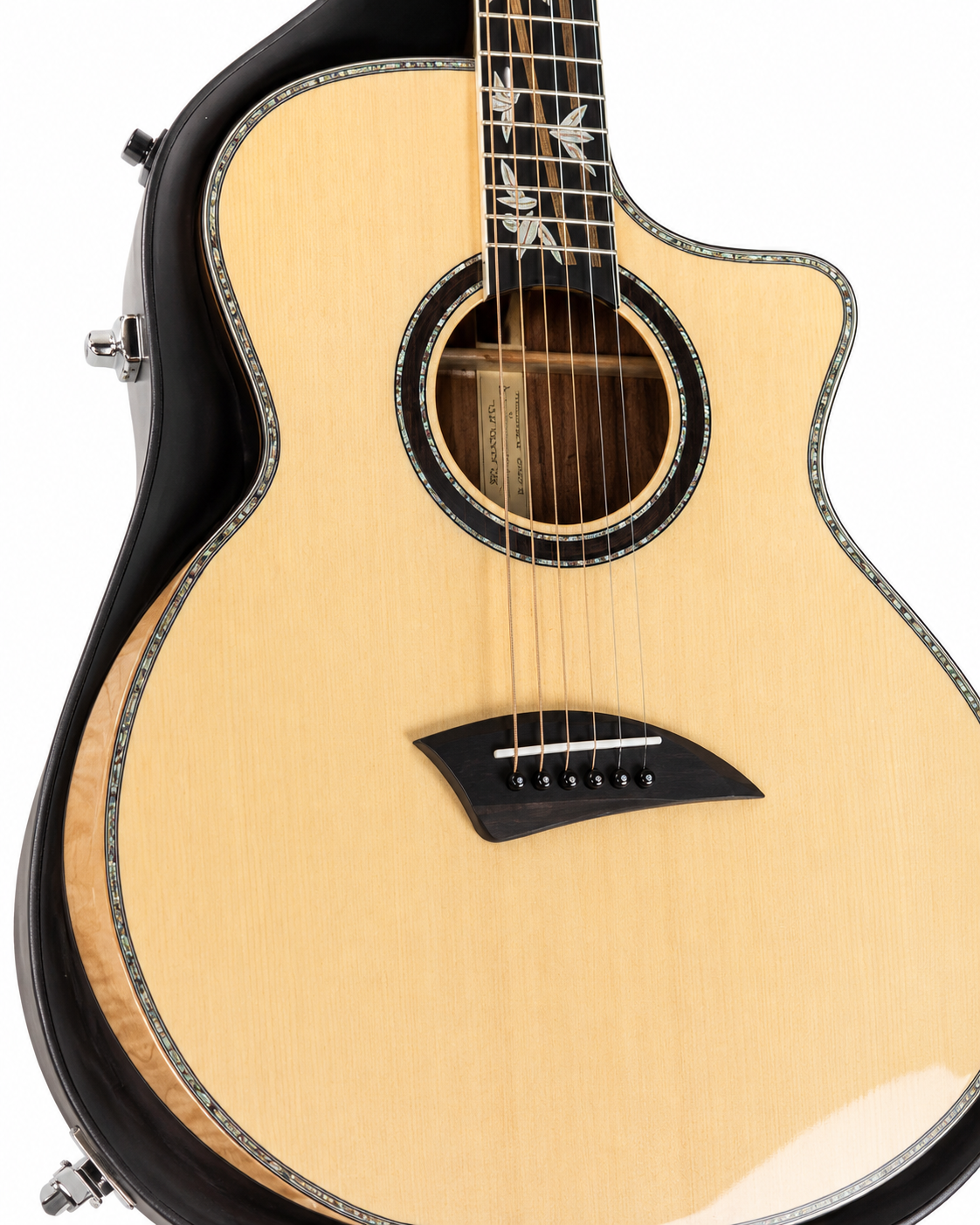 40" Handmade Cutaway Acoustic Guitar | All-Solid Wood | Sapele Neck & Mahogany Body | Premium Finish