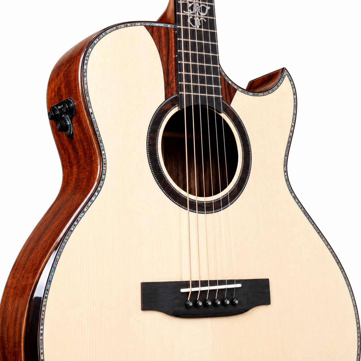G-1601 Acoustic Guitar 40" All-Solid Handmade | Cutaway Body | High Gloss Finish