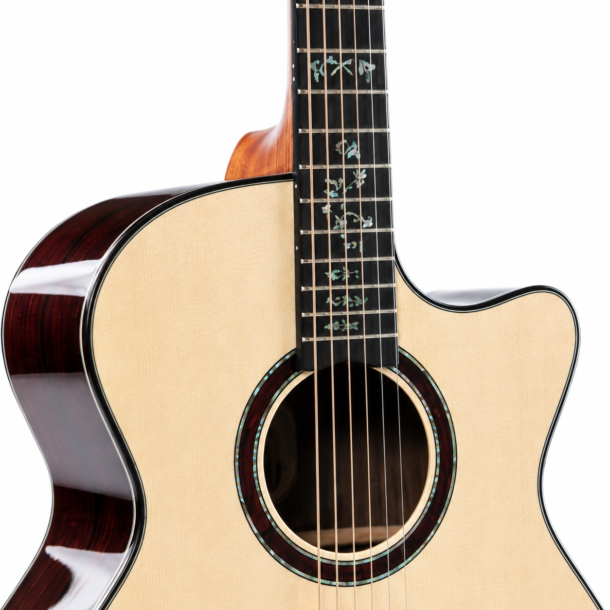 Geake S-600AC 40-Inch Acoustic Guitar | Solid Spruce Top & Rosewood Body
