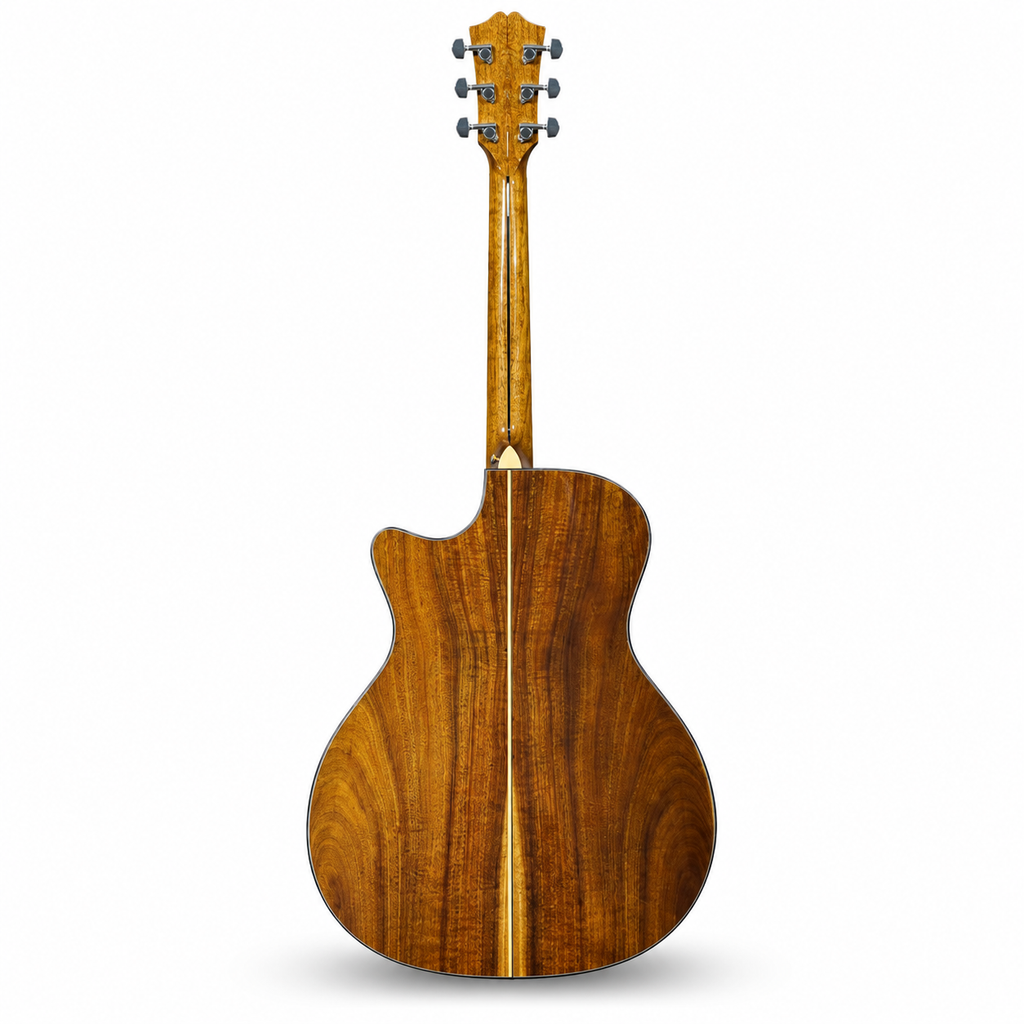 Handmade Professional All-Solid 5A Koa Acoustic Guitar with Rosewood Sides – Premium Quality, Ready to Ship