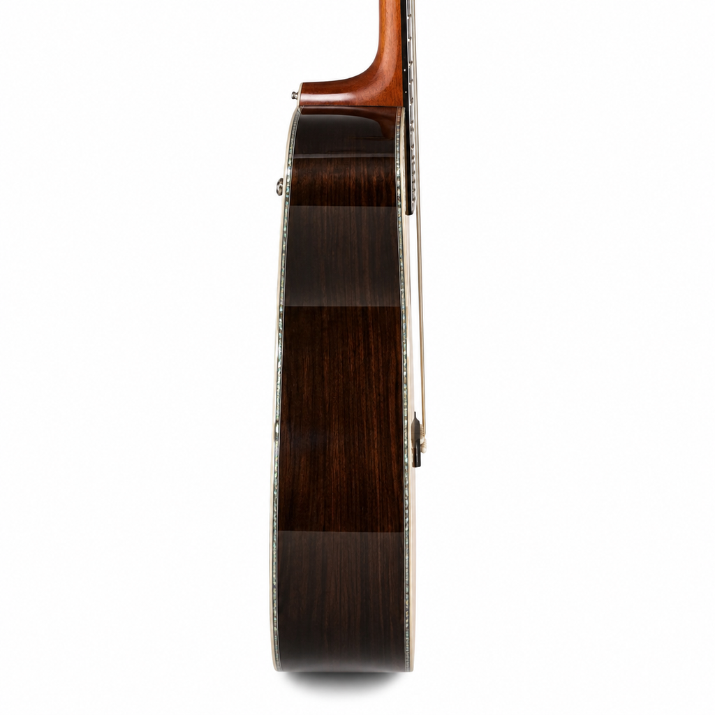 High Quality  41 Inch All Solid Acoustic Guitar with Abalone Decoration on the Back