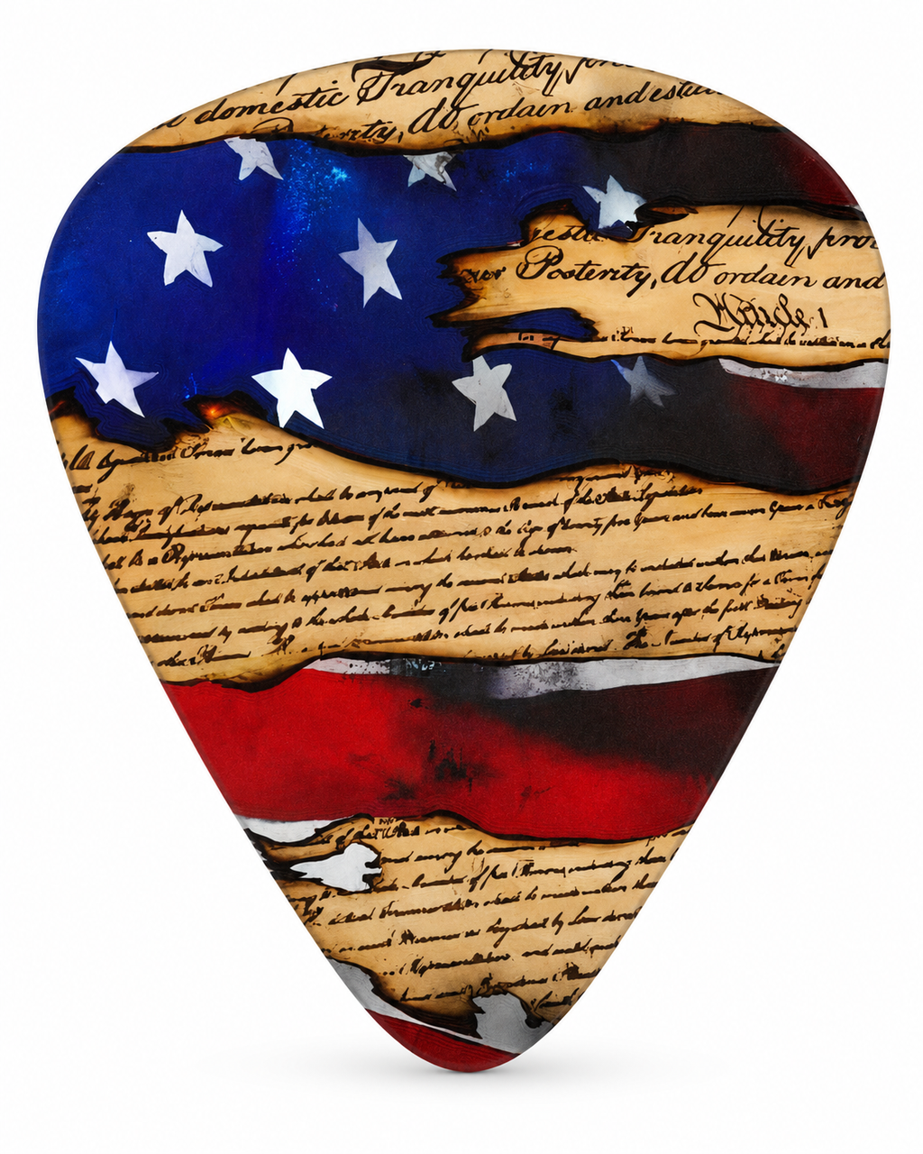 American Flag Guitar Picks Set with Case