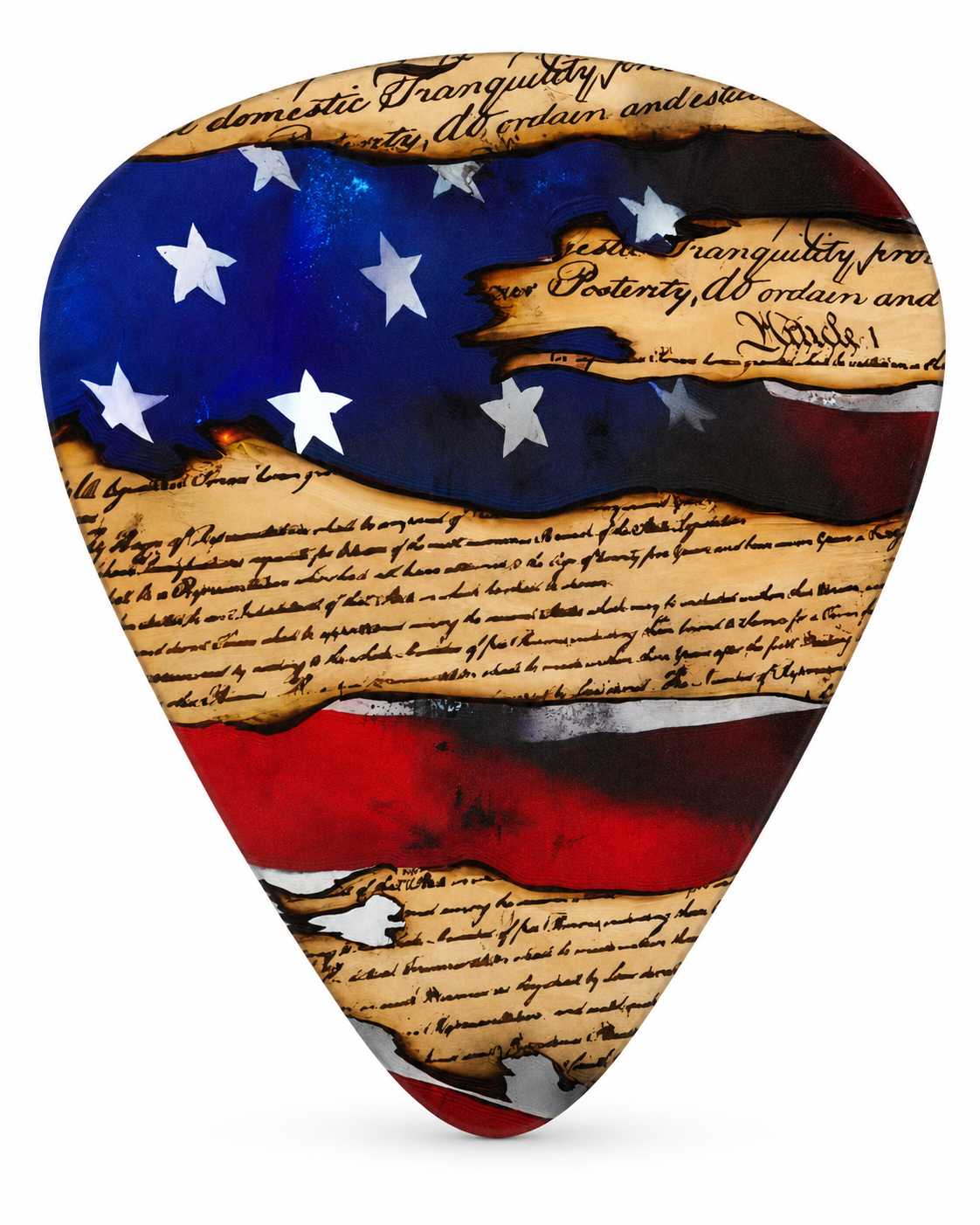 American Flag Guitar Picks Set with Case