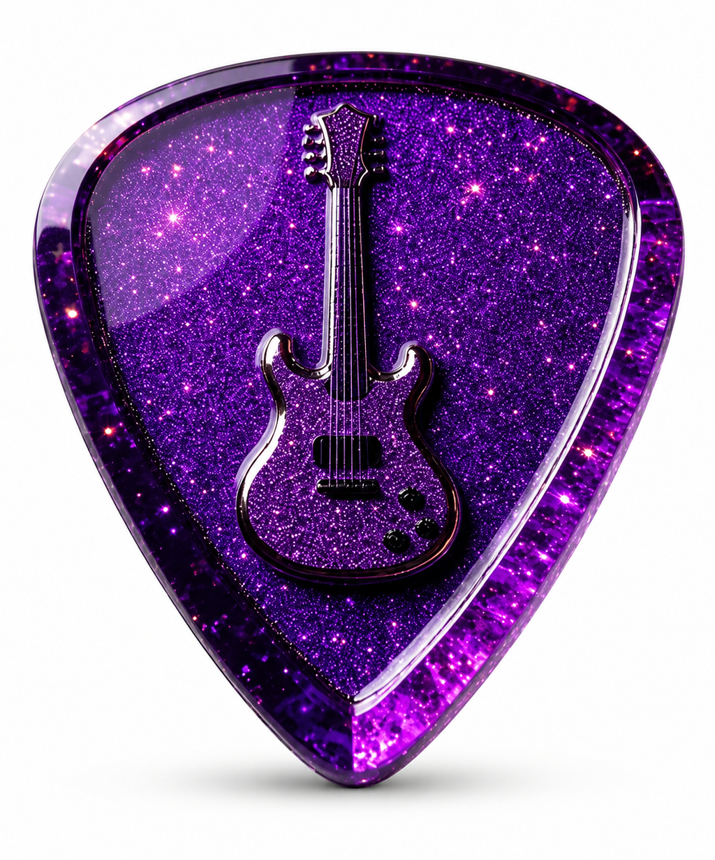 Purple Sparkle Guitar Picks