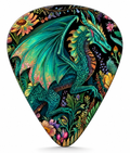 Mystic Emerald Dragon Guitar Pick