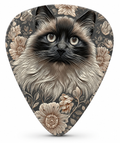 Floral Cat Guitar Picks Set
