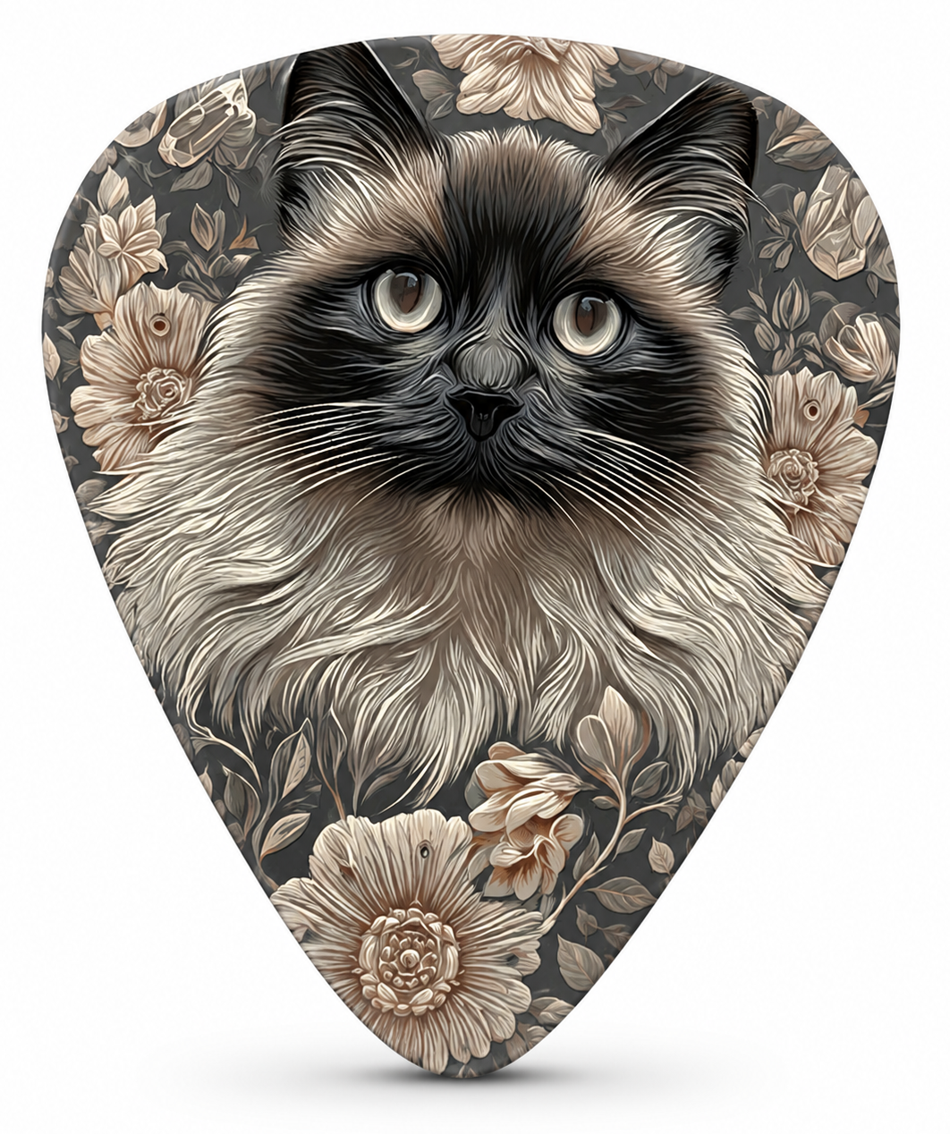 Floral Cat Guitar Picks Set