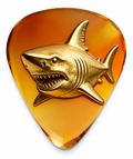Golden Shark Guitar Pick