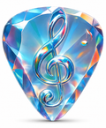 Crystal Treble Clef Guitar Pick