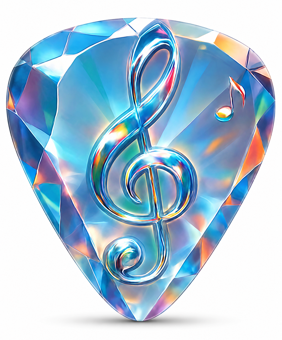 Crystal Treble Clef Guitar Pick