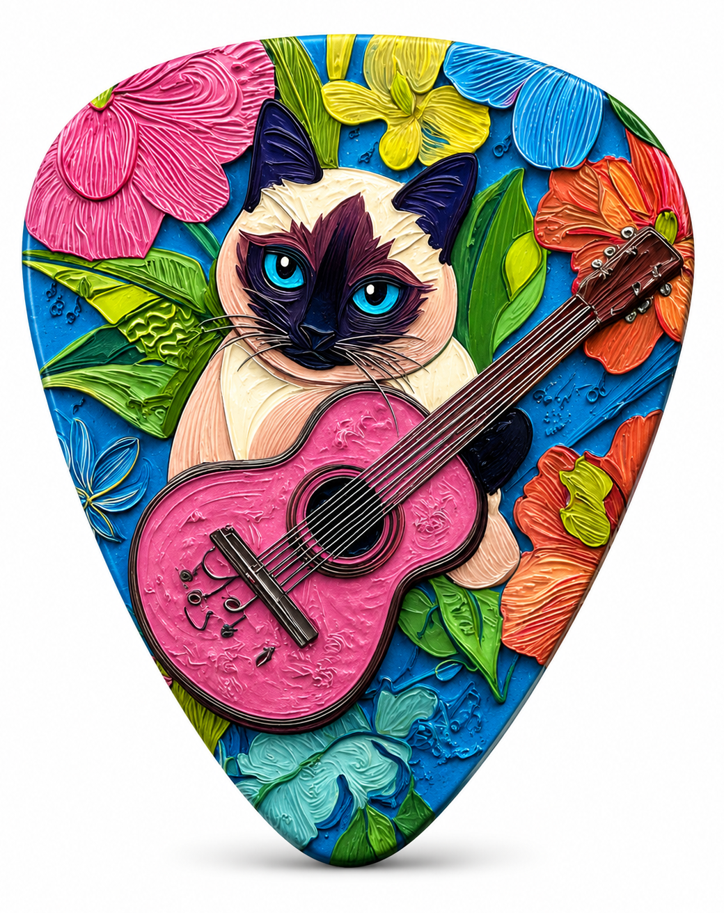 Colorful Cat Guitar Pick