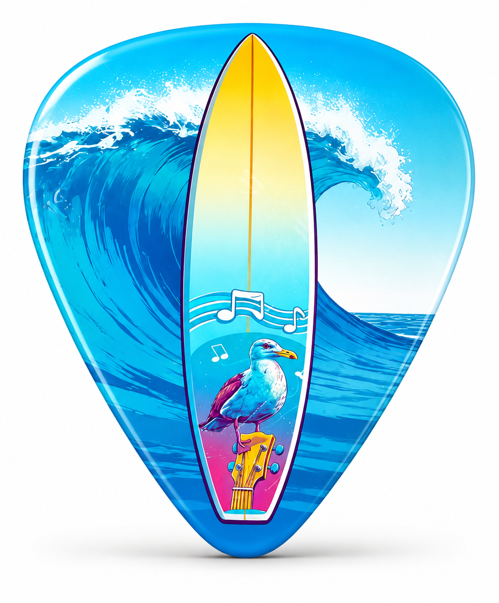 Surf Wave Guitar Pick Set