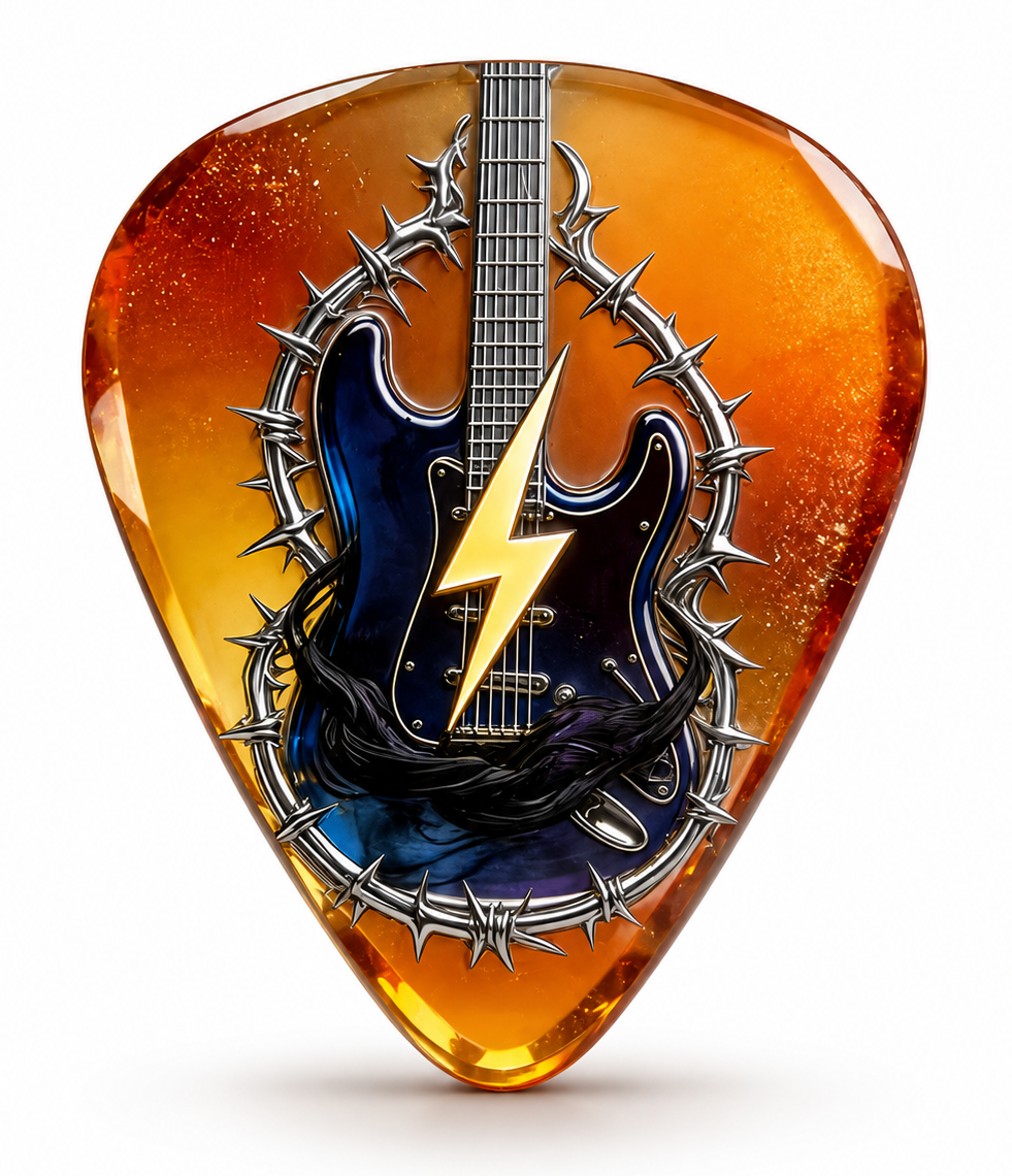 Electric Barbed Wire Guitar Picks Set